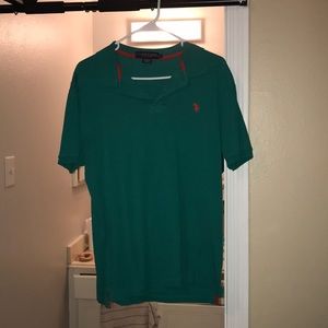 U.S. POLO ASSN. T SHIRT MENS MEDIUM BLUE/GREEN